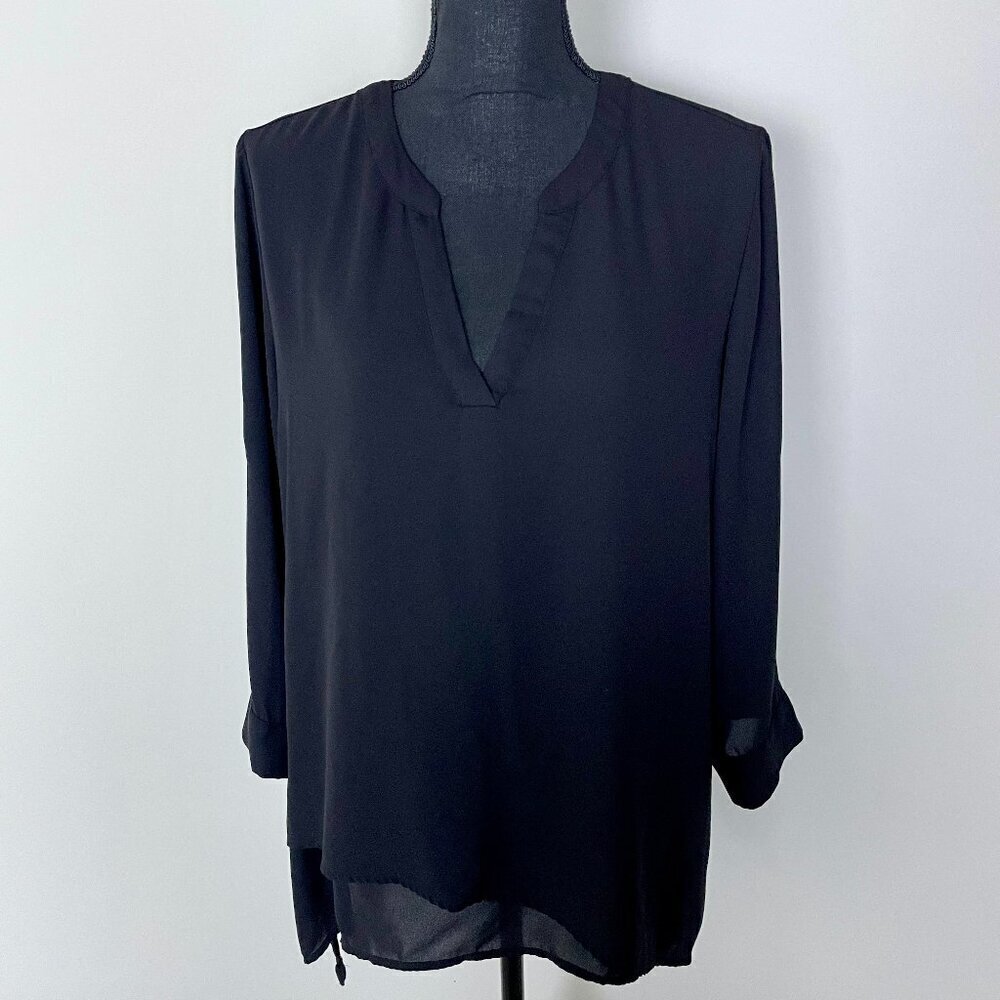 New York & Company Black Blouse Size L